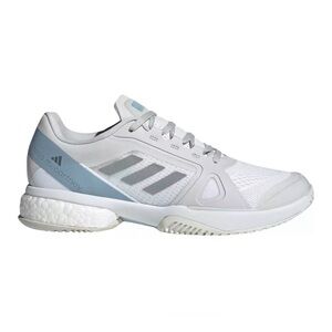 adidas by Stella McCartney 🎾 Women's Court Tennis Shoes Sz 7.5 White/Silver/Blue